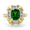Fantastic blinking silver finger peridot engagement rings