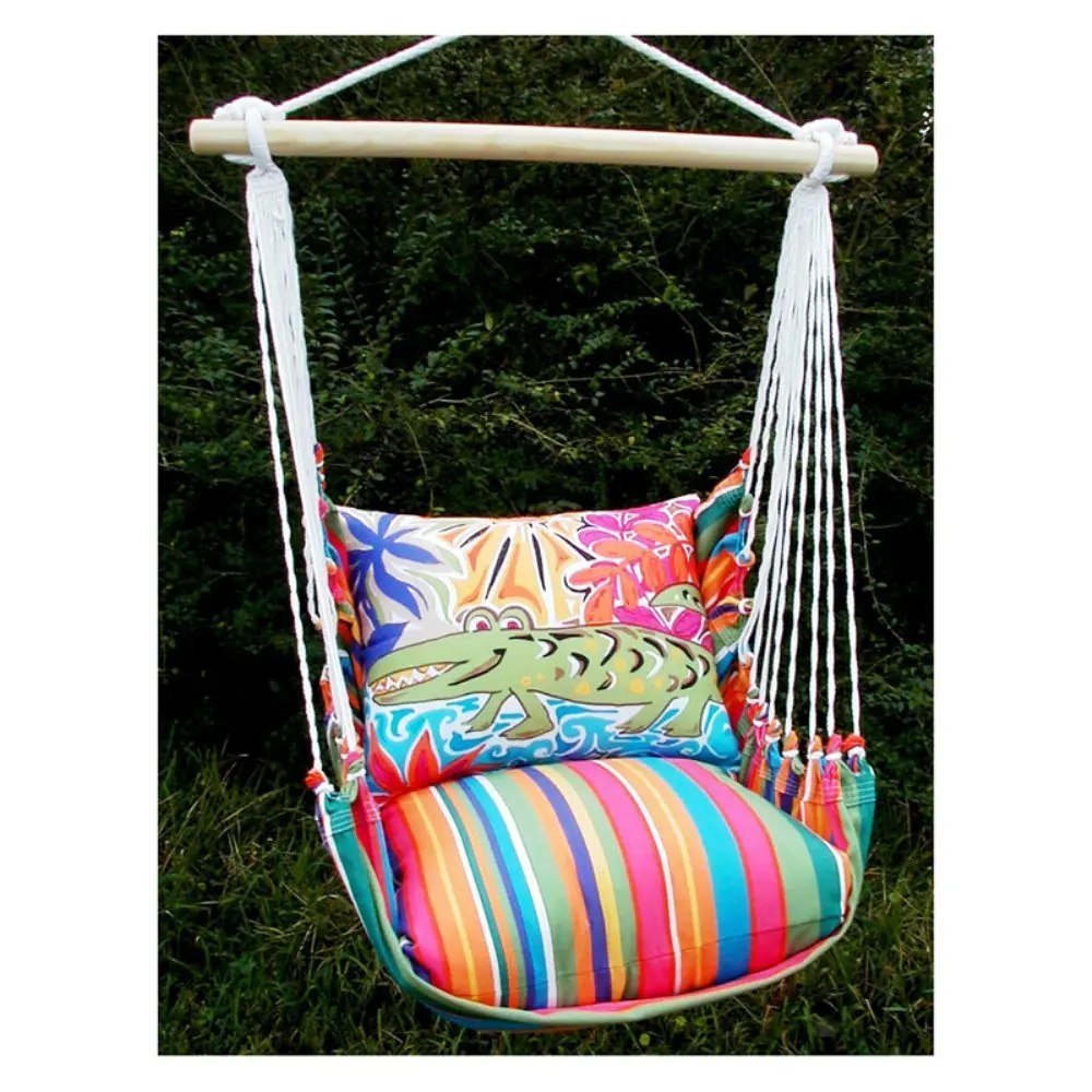 Magnolia Casual Glad Gator Hammock Chair and Pillow Set