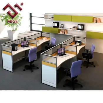 Free Standing Cubicles Dual Modern Office Partition Workstation