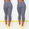 Women Leggings Fitness Clothing Factory Icing Leggings Performance Capri Leggings Fitness In Stripe Pattern