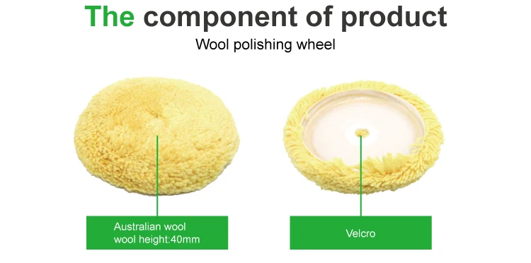 7 inch natural 100% double-sided wool Car Compound polishing pads