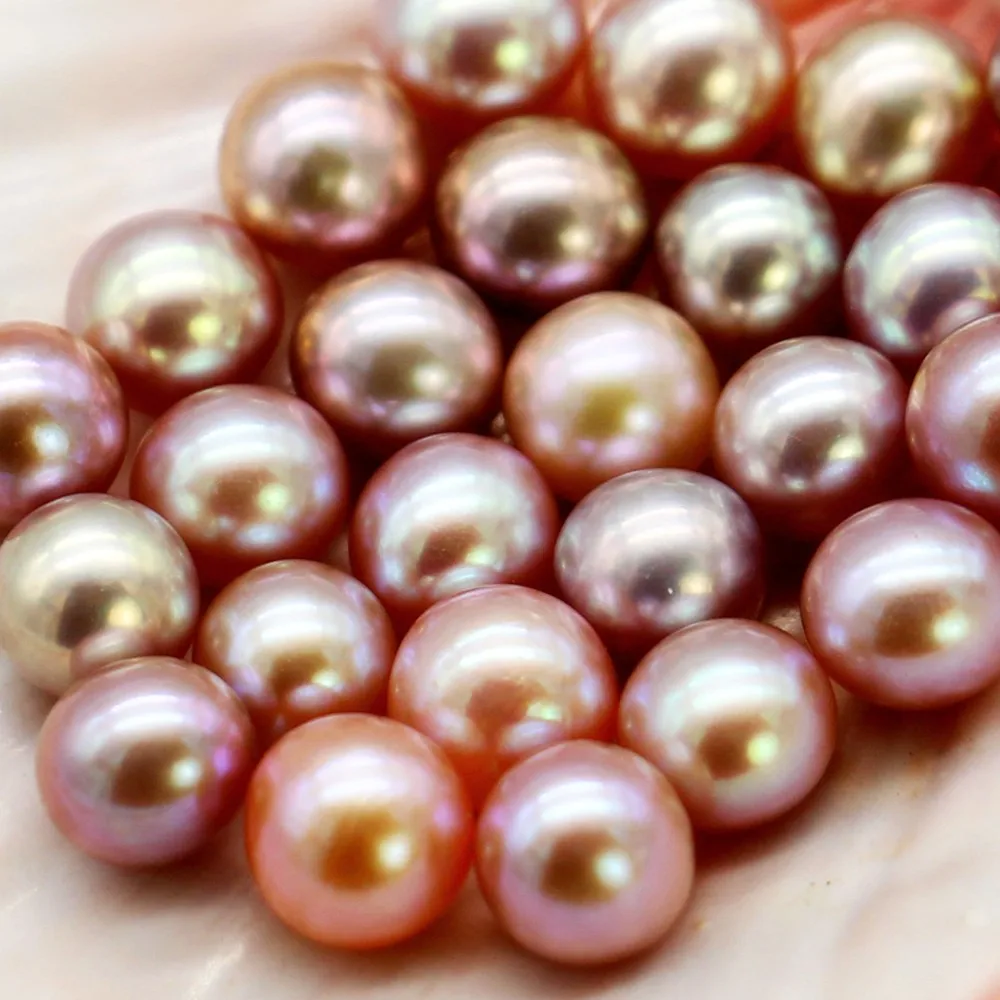 100 Wholesale Freshwater Cultured Pearl 7-8 Mm Round Pearl 29 Stained ...