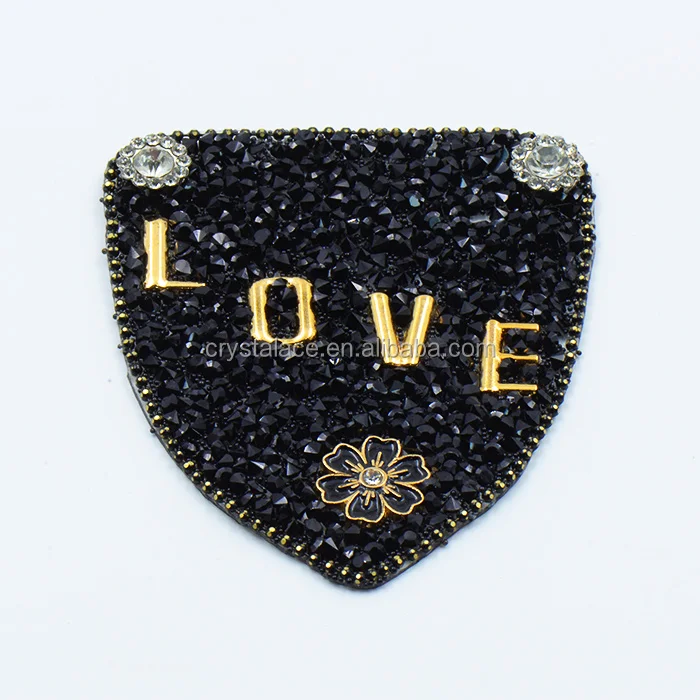 Crystal rhinestone beaded heat transfer 3D letters ,hot fix alphabet for clothing and leather