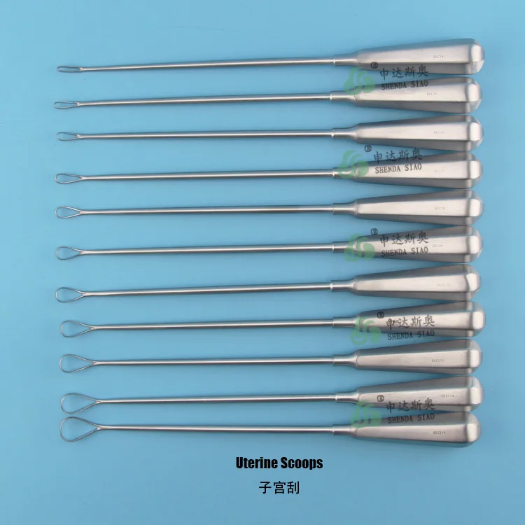 Medical Grade Stainless Steel Gynecology Instruments Uterine Scoops All