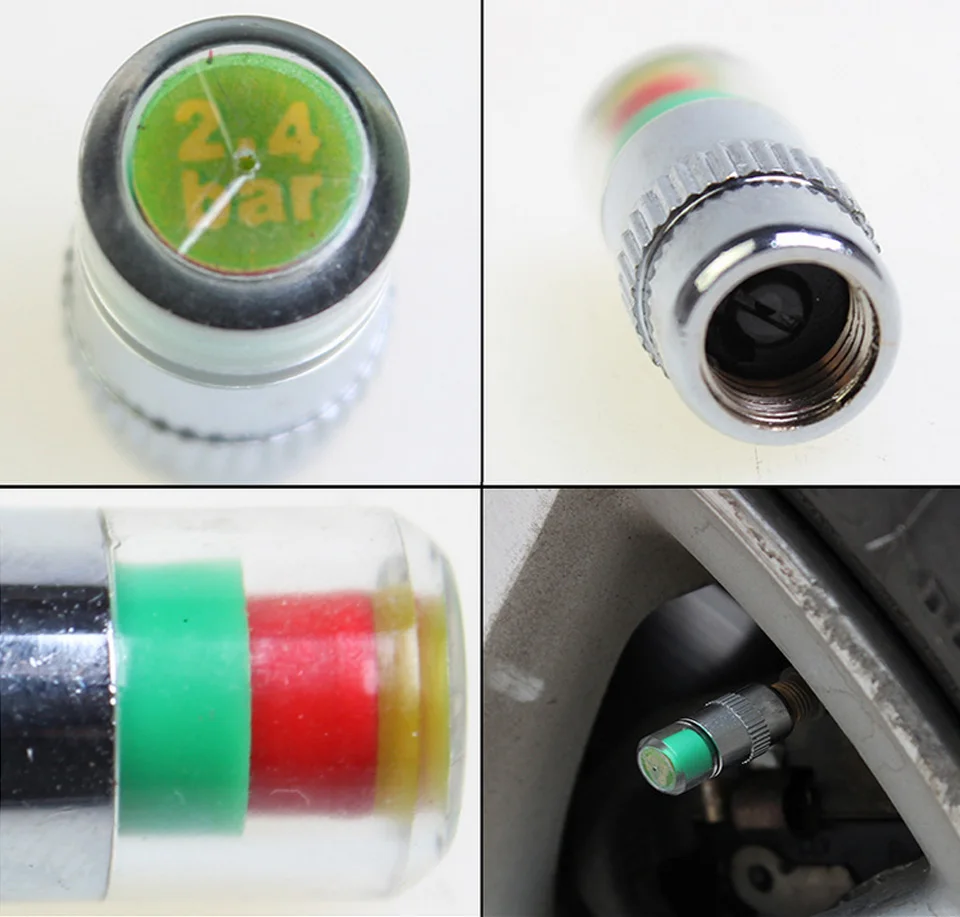 Car Tire Safe Air Pressure Alarm Monitor Valve Stem Caps Cover Alert