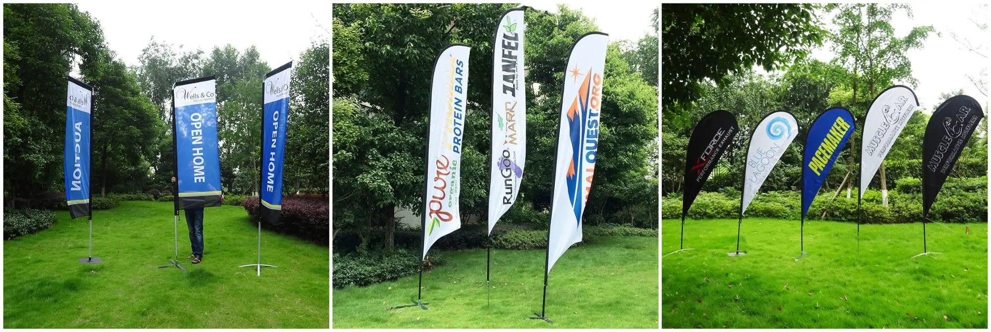 Outdoor Custom Double Sided Printing Custom Marketing 3 Meter Steel Beach Flag Pole