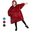 wholesale 100% polyester plain hooded sweatshirt blanket