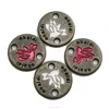 Printing 2-Holes Round Custom Metal button and metal label for shirt