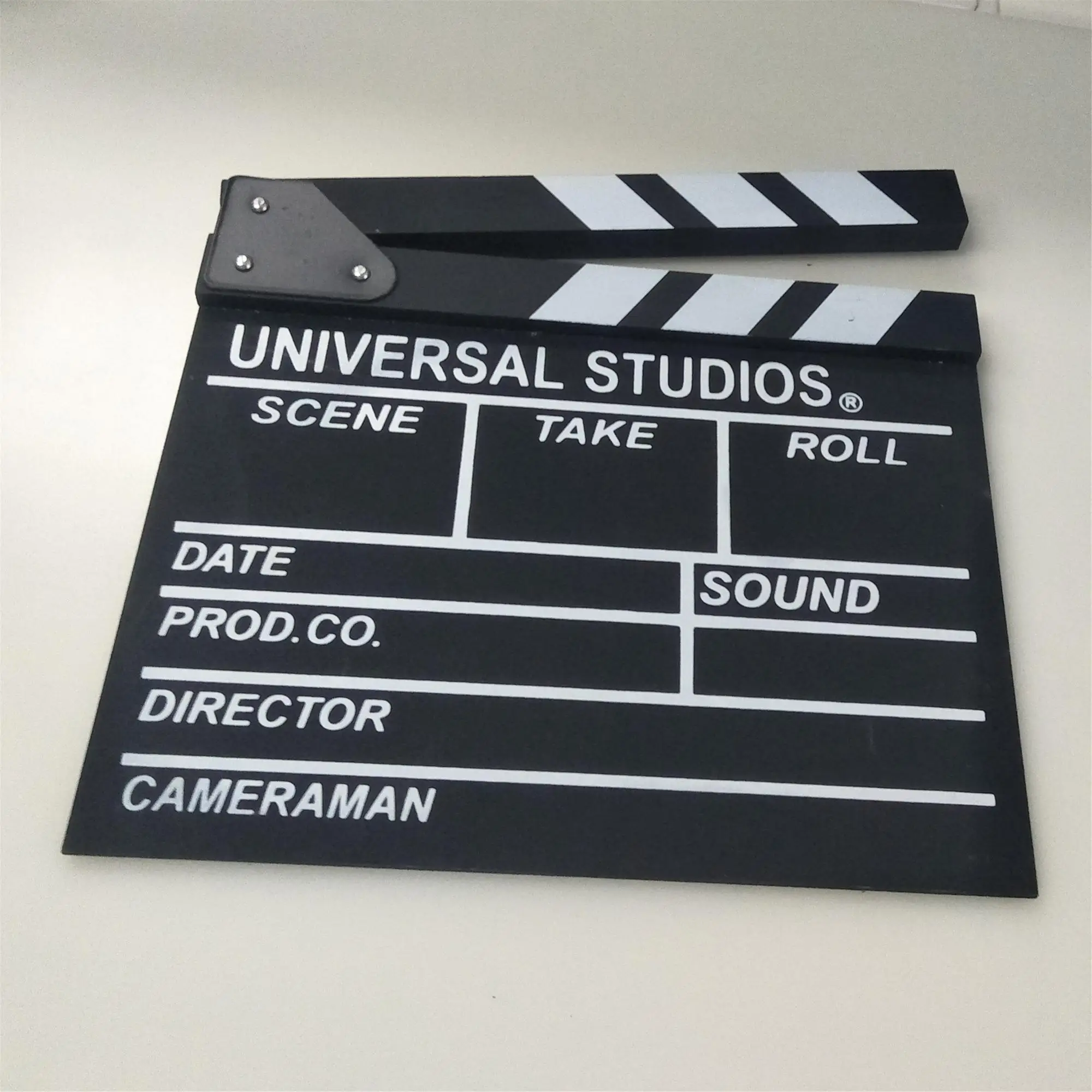 Wood Director Video Scene Clapperboard 30*28cm For Tv Film Movie Studio