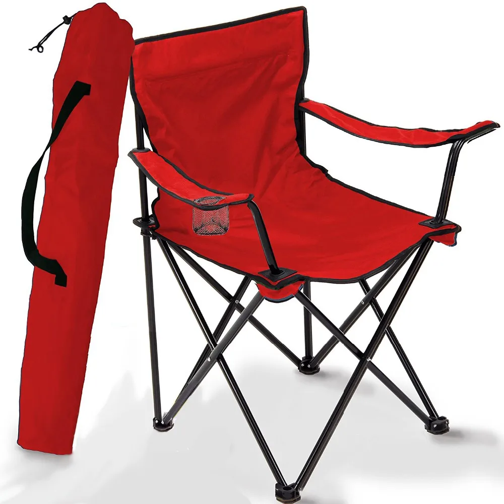 Durable Outdoor Quad Beach Chairs Folding Camping Chair With Carry Bag