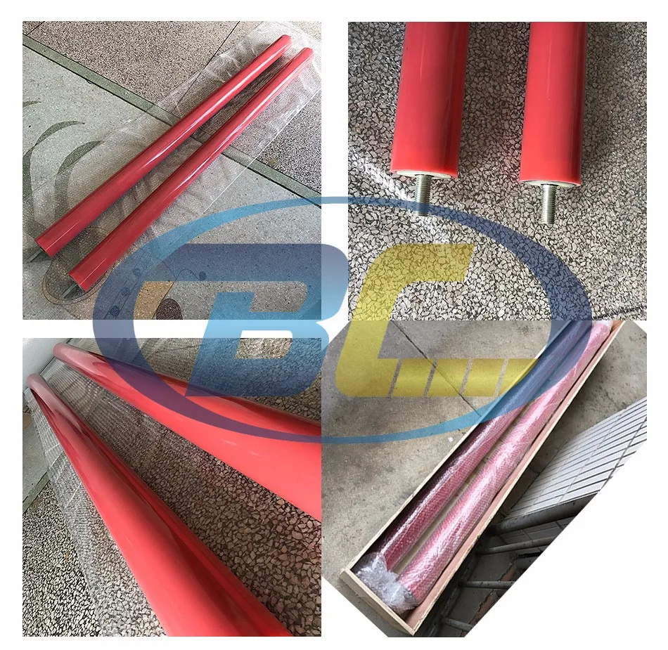 Pu Lagging Conveyor Rollers With Skf Bearings 2m Long Better Convey