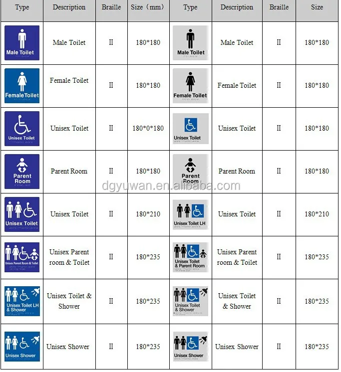 Bathroom Sign Size male/famele bathroom signs with gm standard - buy slivery toilet Bathroom Sign Size male/famele bathroom signs with gm standard - buy slivery toilet