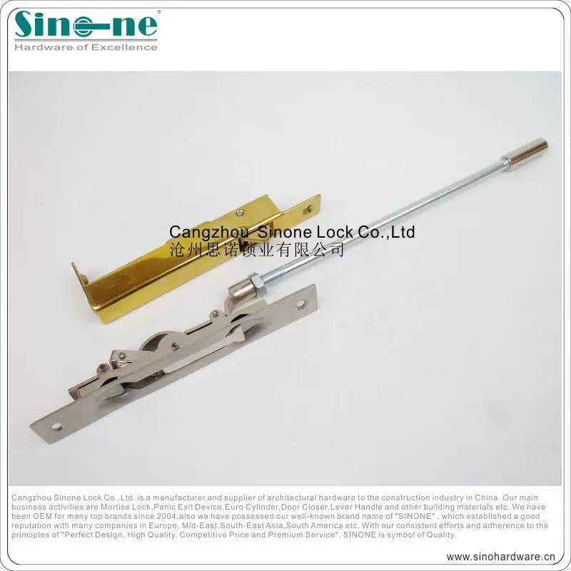 Ss304 Satin Finish Firerated Flush Bolt Opened By Cylinder Lock With