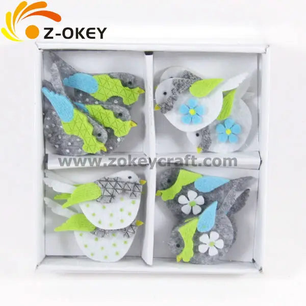 ZFF1014 Bird shape felt decorative crafts fridge magnet 2014 hot sale