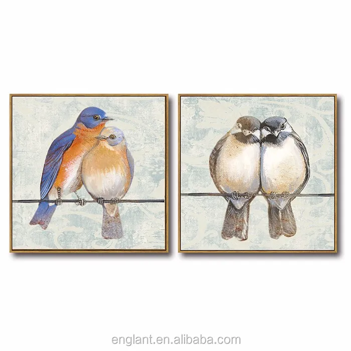 A Pair Of Birds Painting Canvas Wall Art Buy High Quality Famous Oil Paintings Canvas Wall Art Animal Oil Painting Product On Alibaba Com
