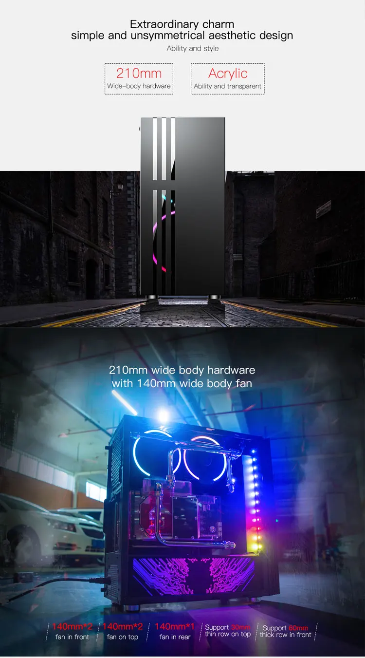 High Quality Gaming Computer Case With Rgb Fans&tempered Glass Desktop Table Pc Case Buy Table