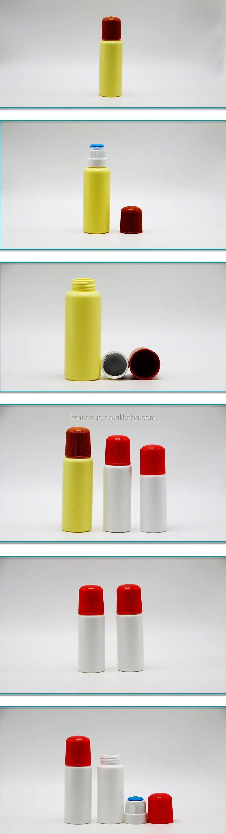 Free Simples 70ml Pet Plastic Sponge Head Brush Applicator Bottles With