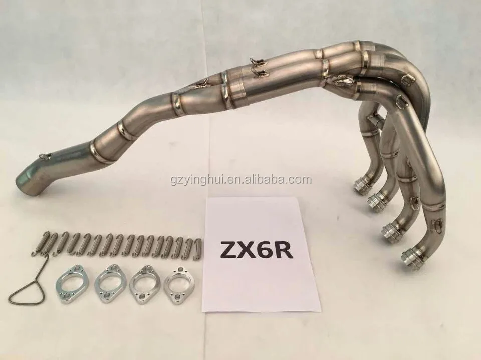 Titanium Performance Motorcycle Exhaust Pipe System For Zx6r Buy Zx6r