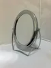 Oval shape double carriers tabletop mirror