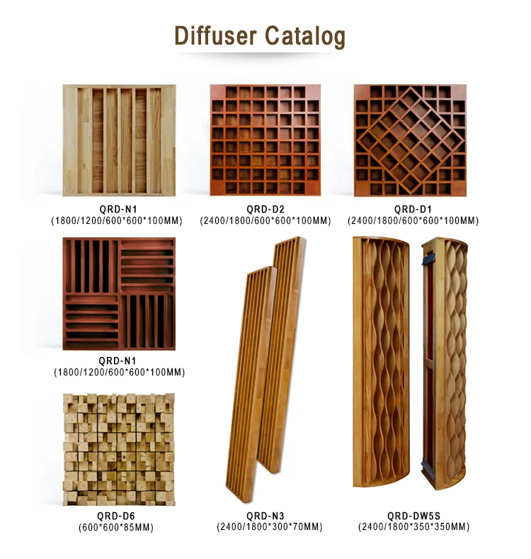 Theater Wood Timber Sound Reflector Solid Wood Acoustic Sound Diffuser