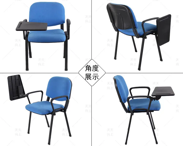 Stain-Resistant Writing Pad Chair Breathable School Sets with Fabric Padded Office Conference Chair Wholesale Furniture China