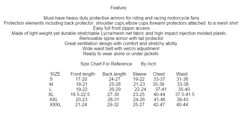 Interceptor Body Armor Size Chart
