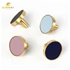 Leather Furniture Cabinet Drawer Handle Home Hardware Gold Brass knobs