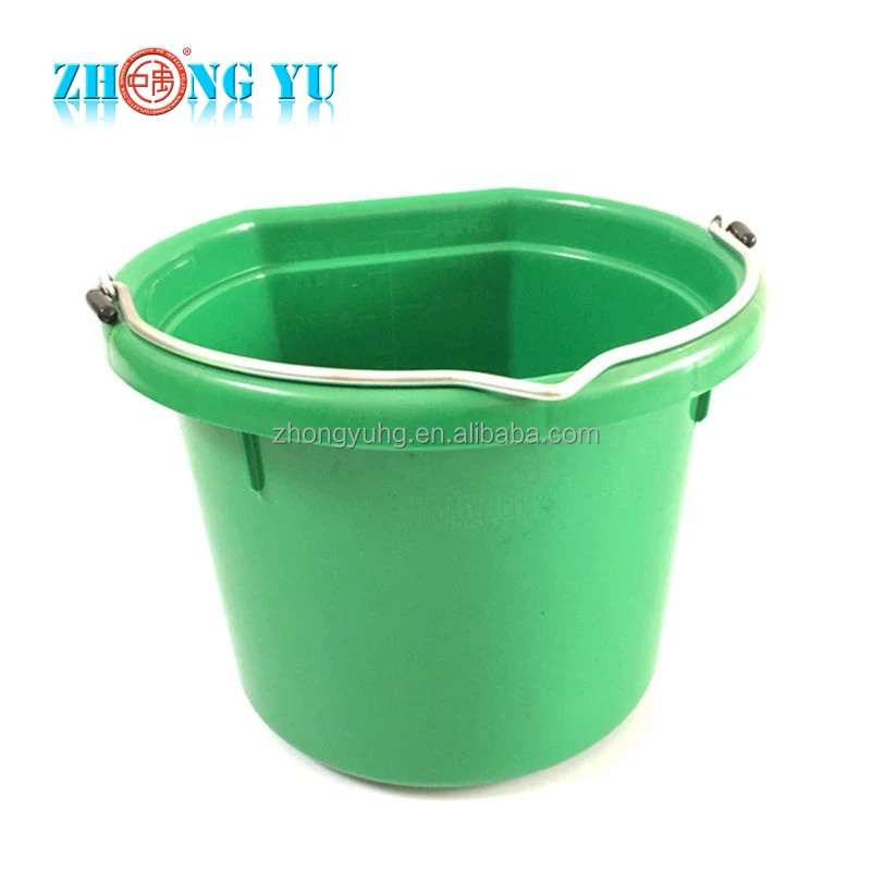 8 Quarts Plastic Flat Back Feed Bucket For Sale Calf And Horse