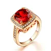 Pakistani rose gold ring designs big red cz rings