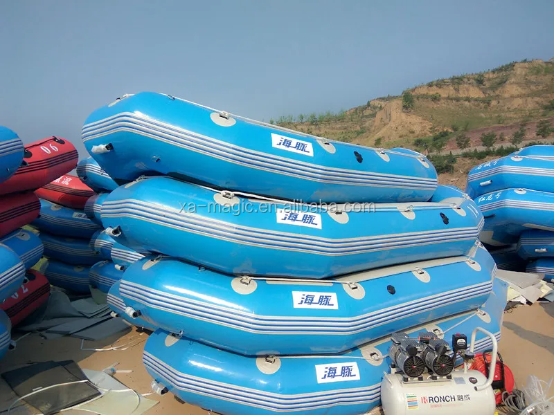 Heavy Duty Inflatable Floor Whitewater Rafting 6 Person River Raft