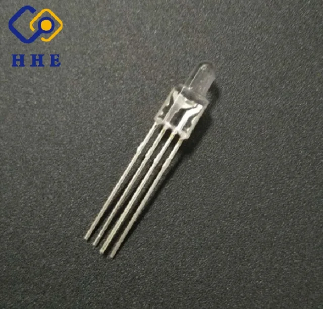 factory 4 pin 3mm rgb led diode common cathode