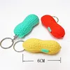 LED Cute Bright Mini Peanut Torch Flash light Keychain 1LED Flashlight Gift