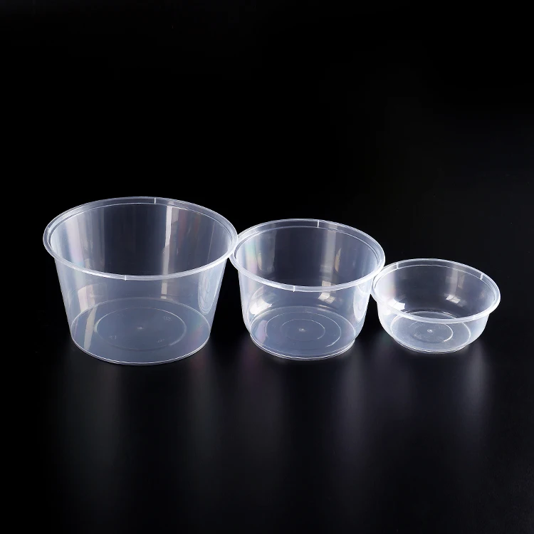 Disposable pp plastic round food container/meal prep container/plastic bowl