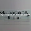 Modern Glass effect Acrylic Managers office sign