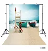 Hot Style Sea And Beach Scenic Background / Blue Sky Sunny Beach Attractive Sightseeing Studio Digital Photo Background