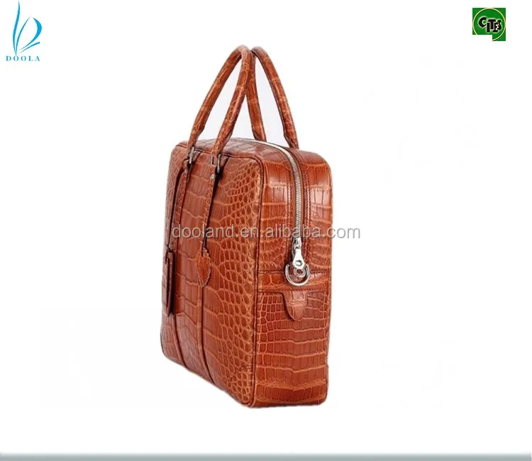 Luxury fashion genuine crocodile leather skin men briefcase bag