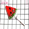 watermelon shape sweet hard candy small lollipop
