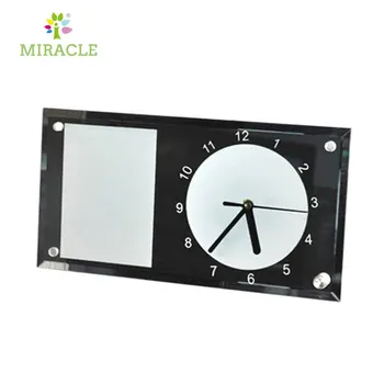 sublimation crystal clock glass