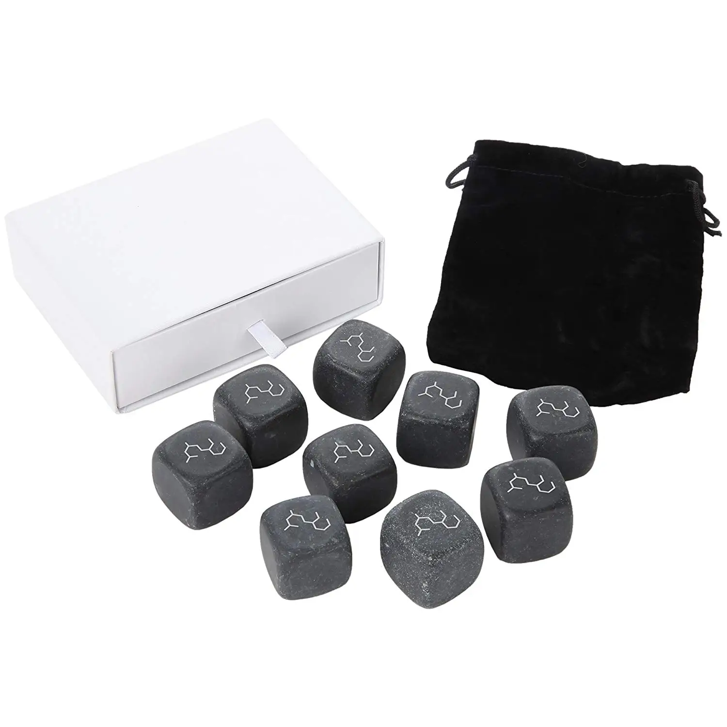 3dRose CST/_193473/_2 Caffeine Molecule Soft Coasters Set of 8