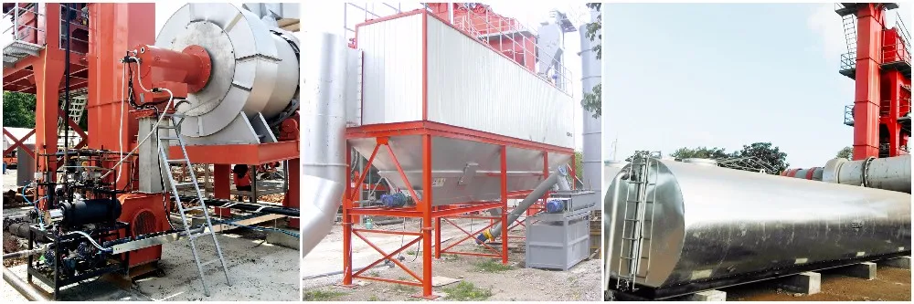 LB1500 120t/h bitumen hot mix batching plant, asphalt mix machinery