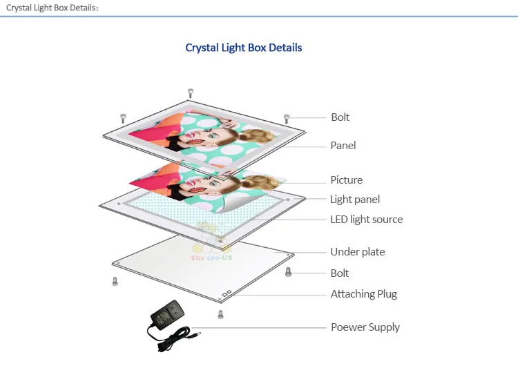 real estate agent LED window display magnetic panel crystal light box