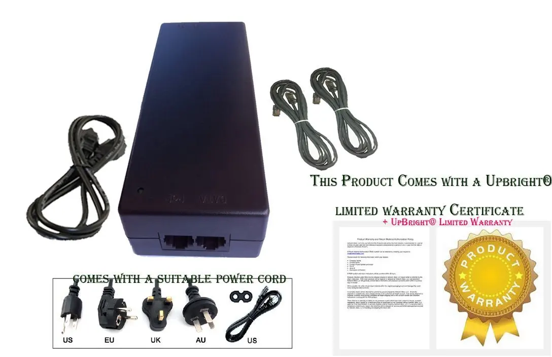 uxcell 8-Port POE Switch Power Over Ethernet Switch Adapter DC12-57V 10//100mbps