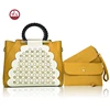 AR519 online hot sale 2019 China distributor beautiful soft pu material custom logo quilted handbag set