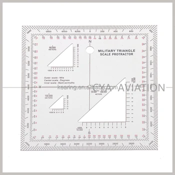 Military Style Utm / Mgrs Square Protracotr Us Outdoor Map Reading ...