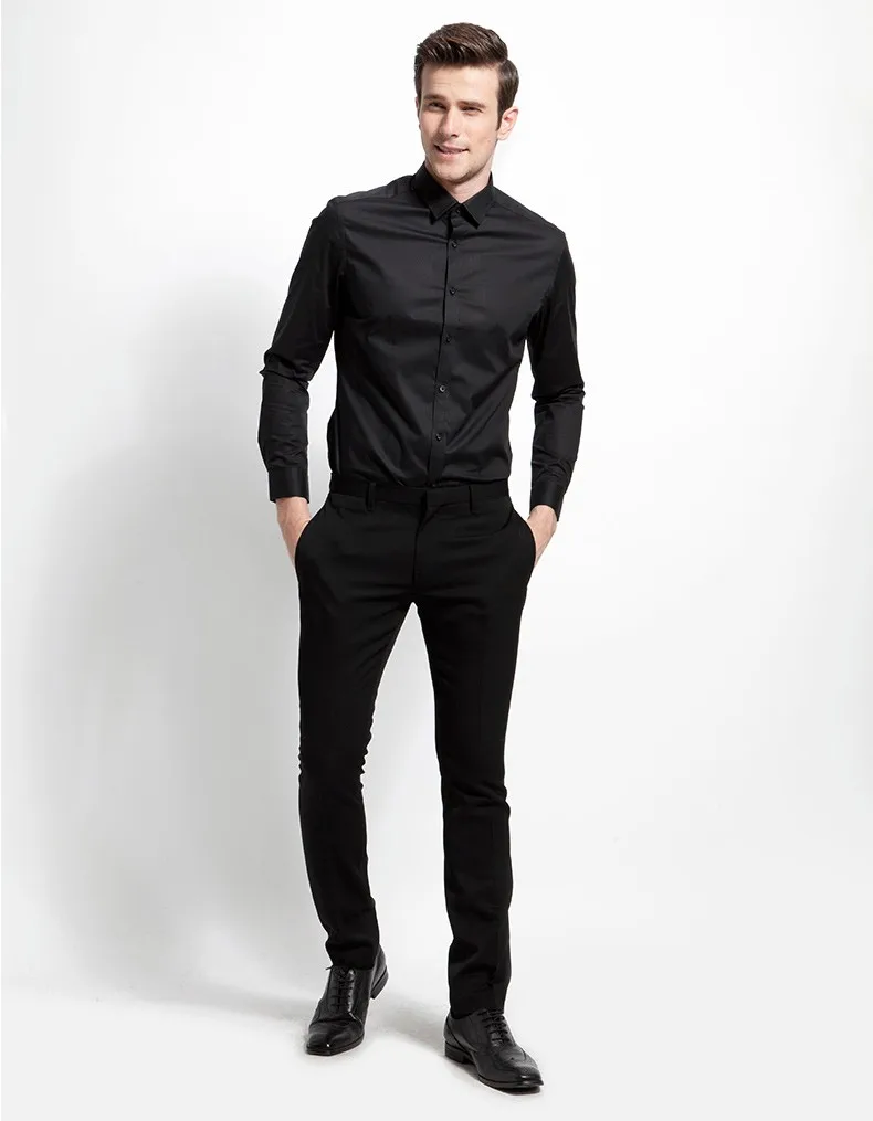 Mejor Opción Productos Vestido De Hombre De Camisa De Algodón De Los Hombres  Camisas De Vestir Vestido Negro Camisas Para Hombres - Buy Vestido Hecho De  Encargo Camisa,Moda Elegante Camisa,De Algodón De