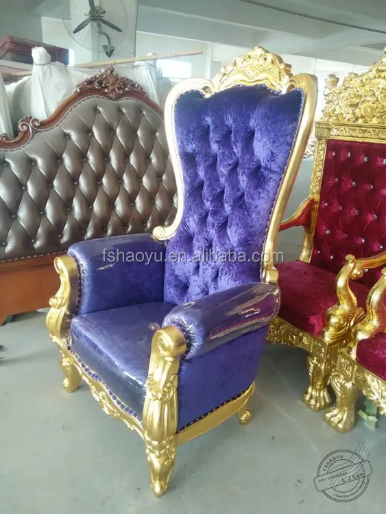 Purple/Gold Royal Throne Chair – Platinum Prop House, Inc.