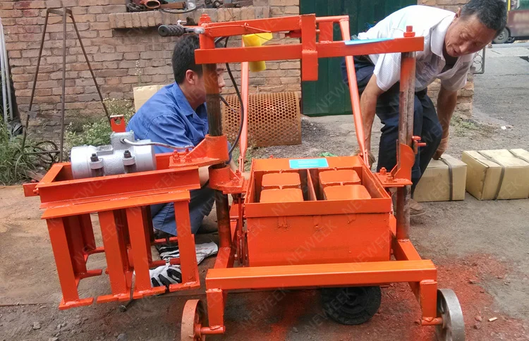 interlocking manual concrete cement brick block making machine