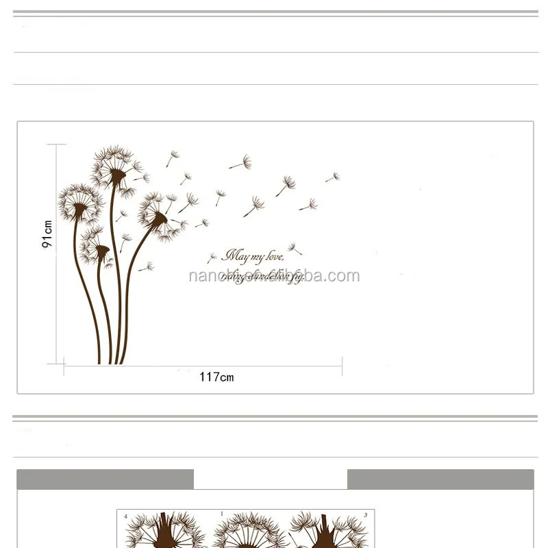 Paardenbloemen Fiying Woonkamer Wanddecoratie Decals Bloemen En ... Paardenbloemen Fiying Woonkamer Wanddecoratie Decals Bloemen En ...