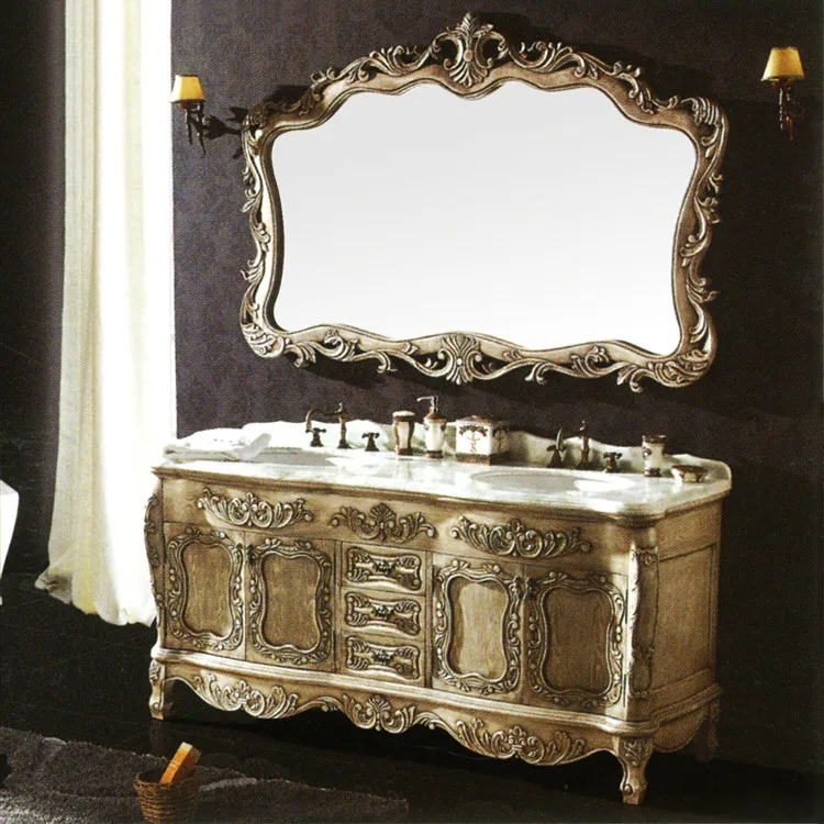 Italian Vintage Solid Wood Revolving Bathroom Vanity Wts203