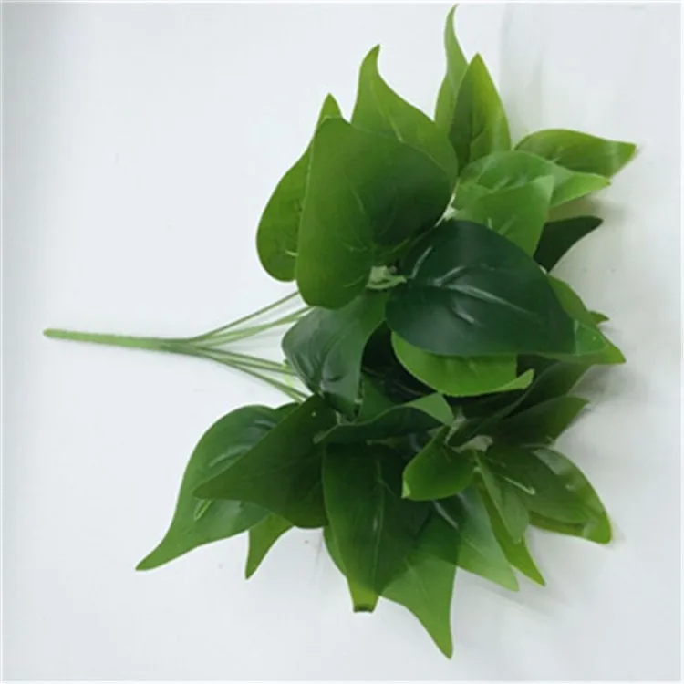 2017 Real 1pcs Large 34cm Evergreen Artificial Plant 28 Leaves Lifelike